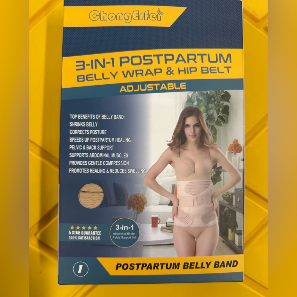3-in-1 Postpartum Belly Wrap & Hip Belt - Cream